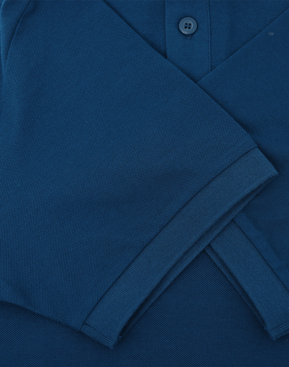 Mens Ultrafine Cotton Pique Short Sleeve Polo - Ocean Blue