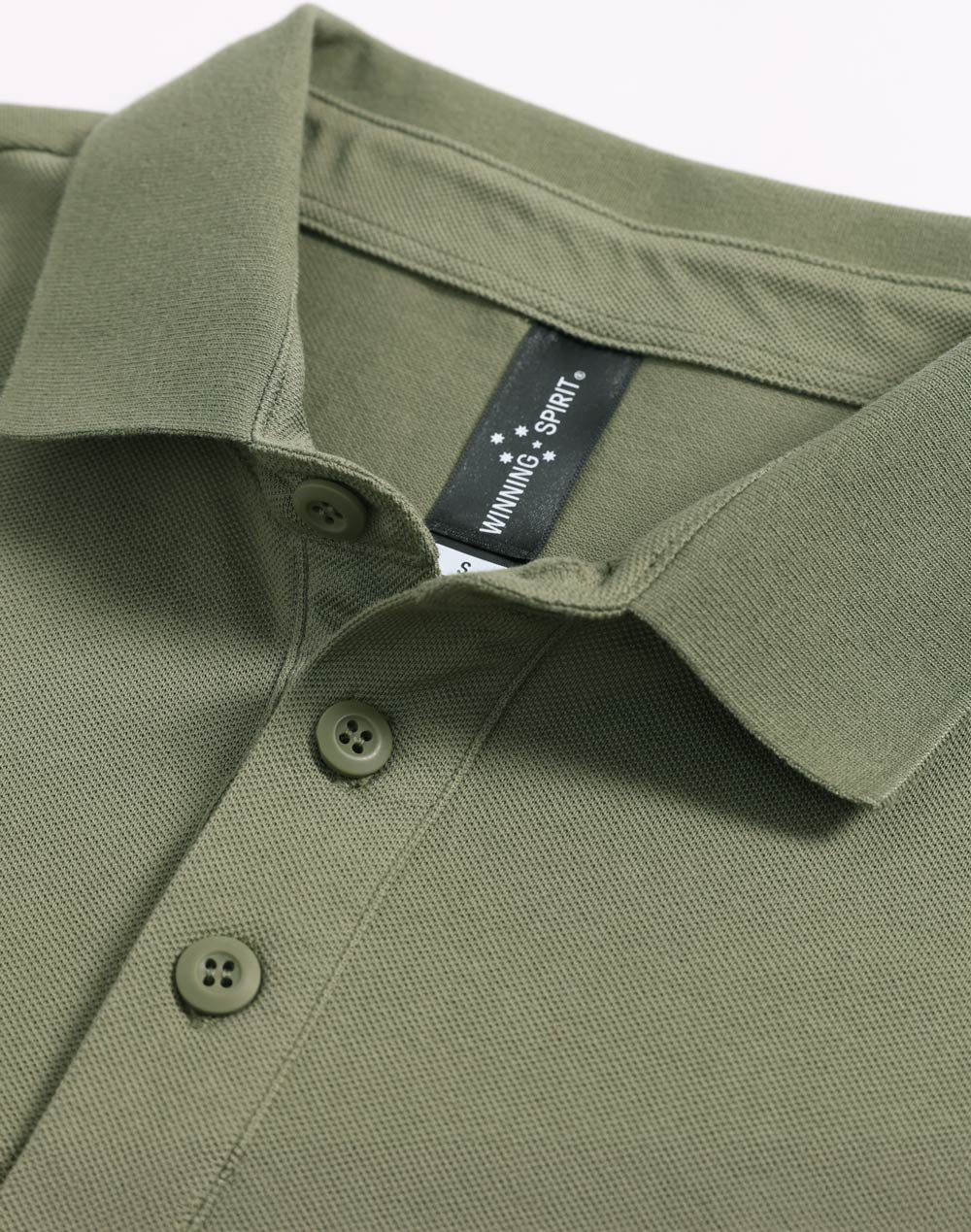 Mens Ultrafine Cotton Pique Short Sleeve Polo - Olive Green