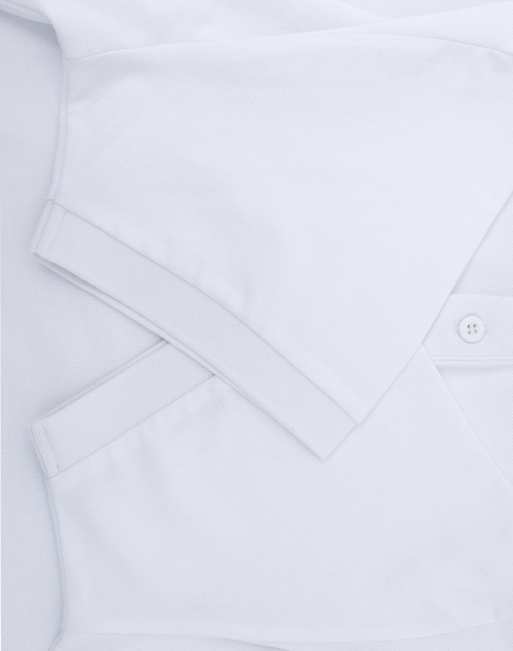 Mens Ultrafine Cotton Pique Short Sleeve Polo - White