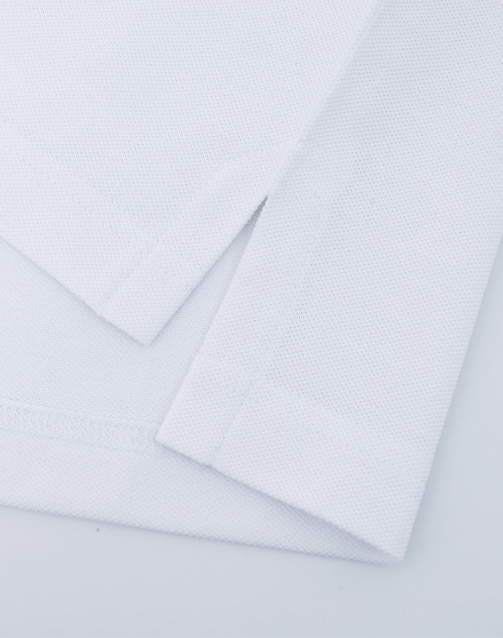 Mens Ultrafine Cotton Pique Short Sleeve Polo - White