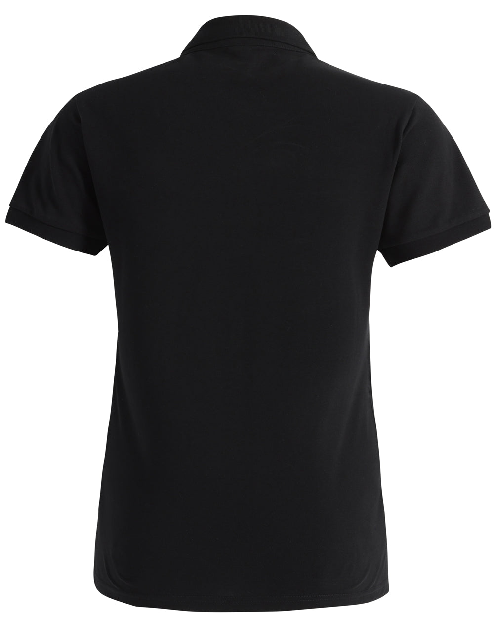 Ladies Ultrafine Cotton Pique Short Sleeve Polo - Black
