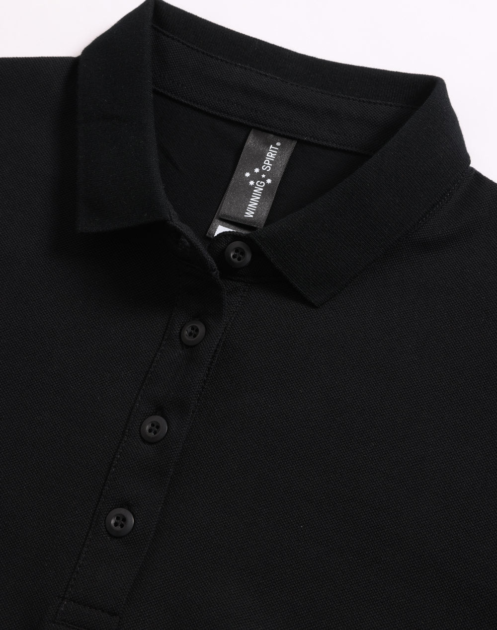 Ladies Ultrafine Cotton Pique Short Sleeve Polo - Black