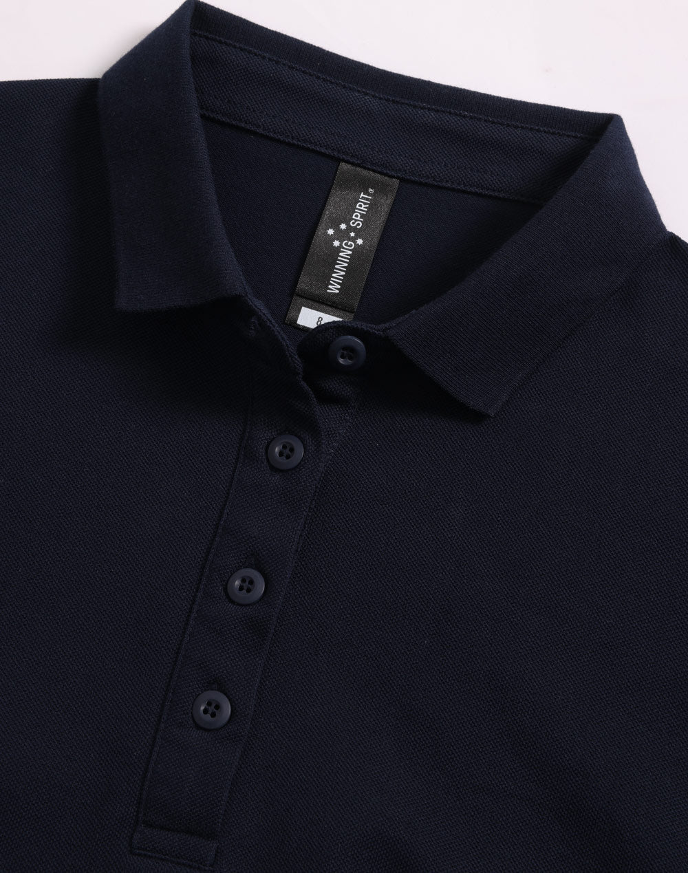 Ladies Ultrafine Cotton Pique Short Sleeve Polo - Navy