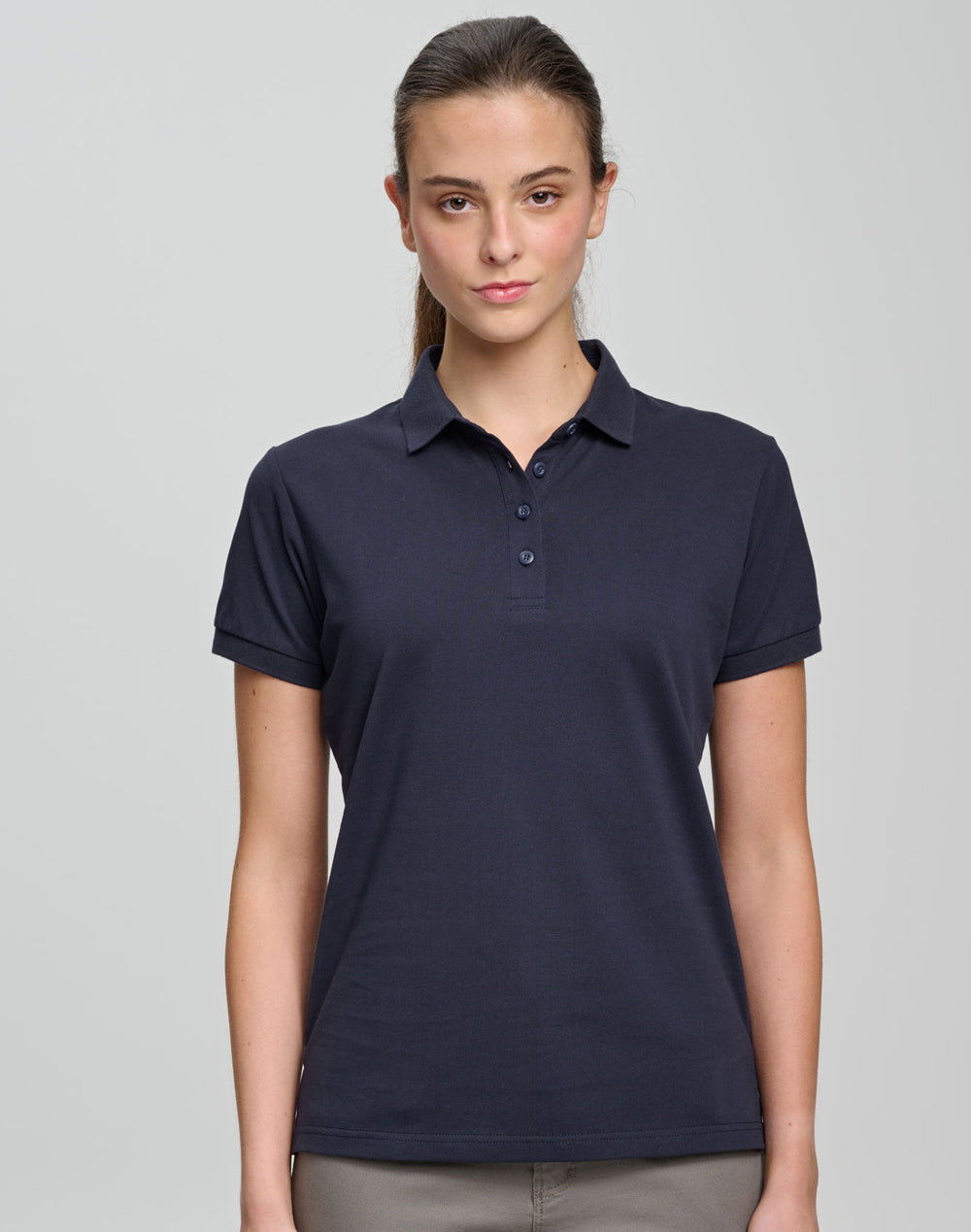 Ladies Ultrafine Cotton Pique Short Sleeve Polo