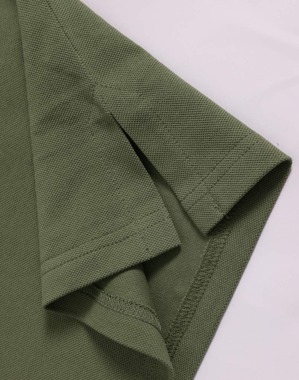 Ladies Ultrafine Cotton Pique Short Sleeve Polo - Olive Green