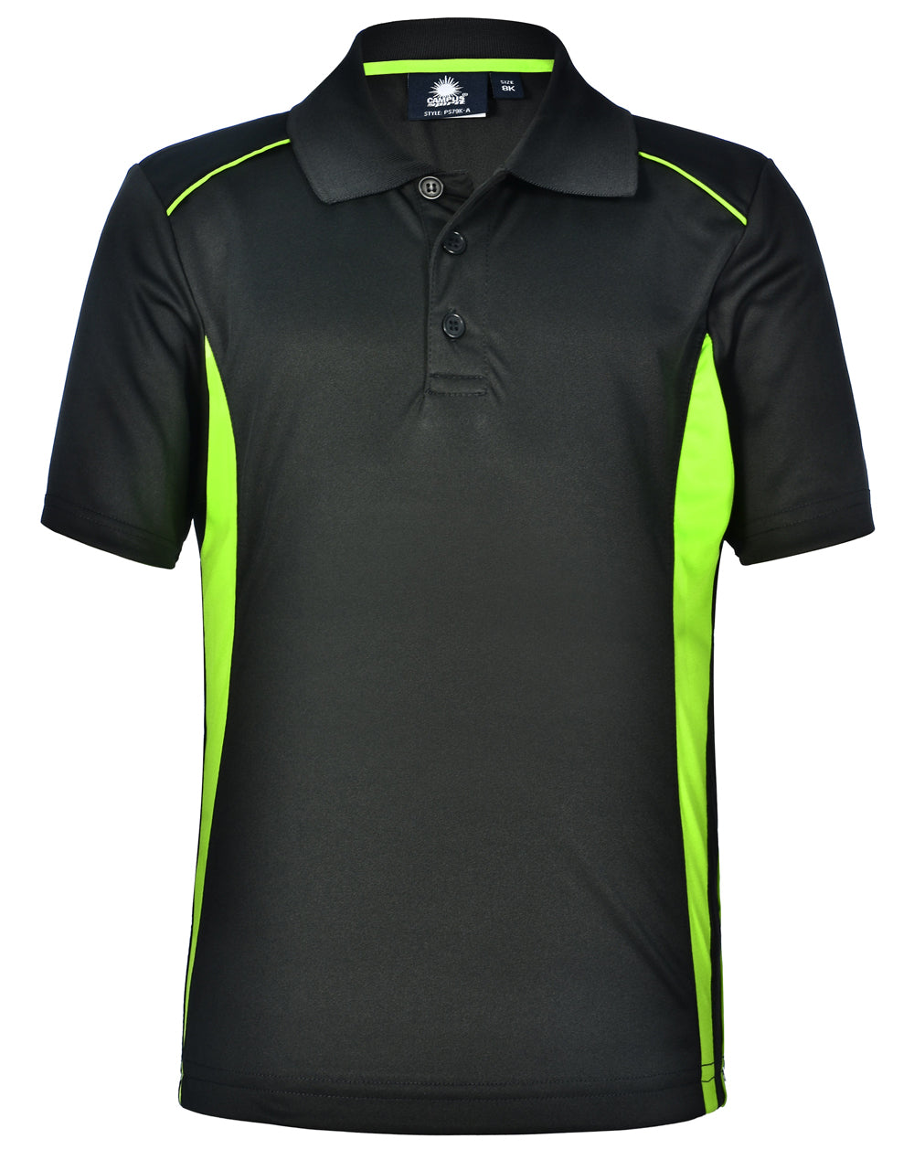 Pursuit Polo Kids - Charcoal Lime