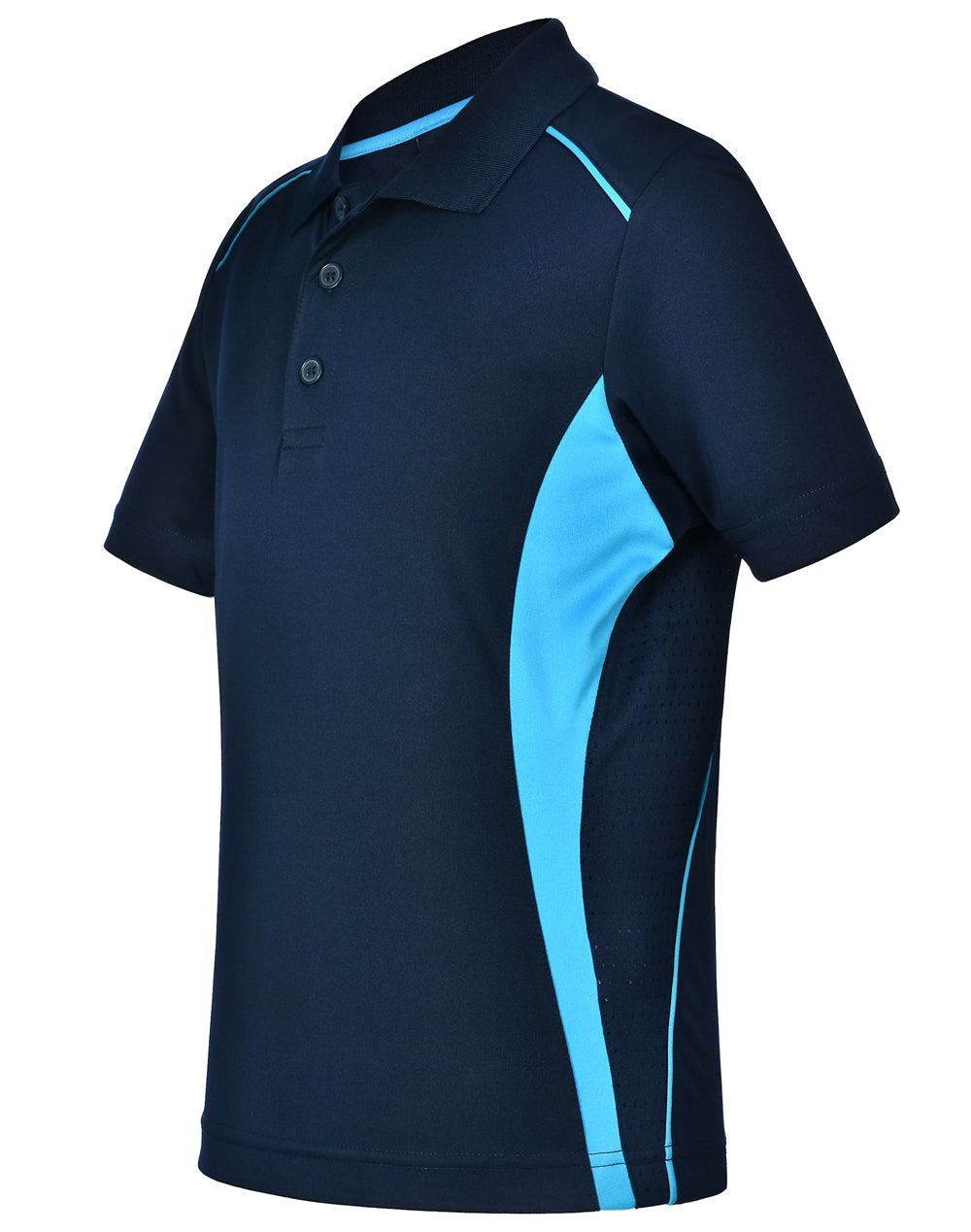 Pursuit Polo Kids - Navy Aqua Blue