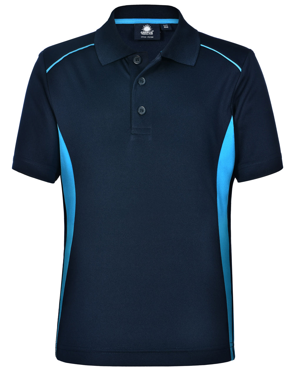 Pursuit Polo Kids - Navy Aqua Blue
