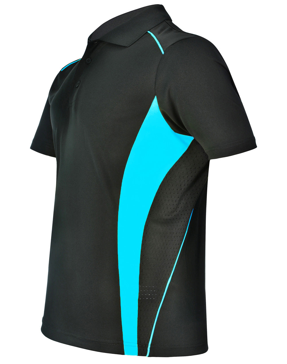 Pursuit Polo Men'S - Charcoal Aqua Blue