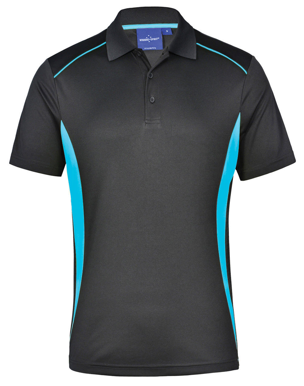 Pursuit Polo Men'S - Charcoal Aqua Blue