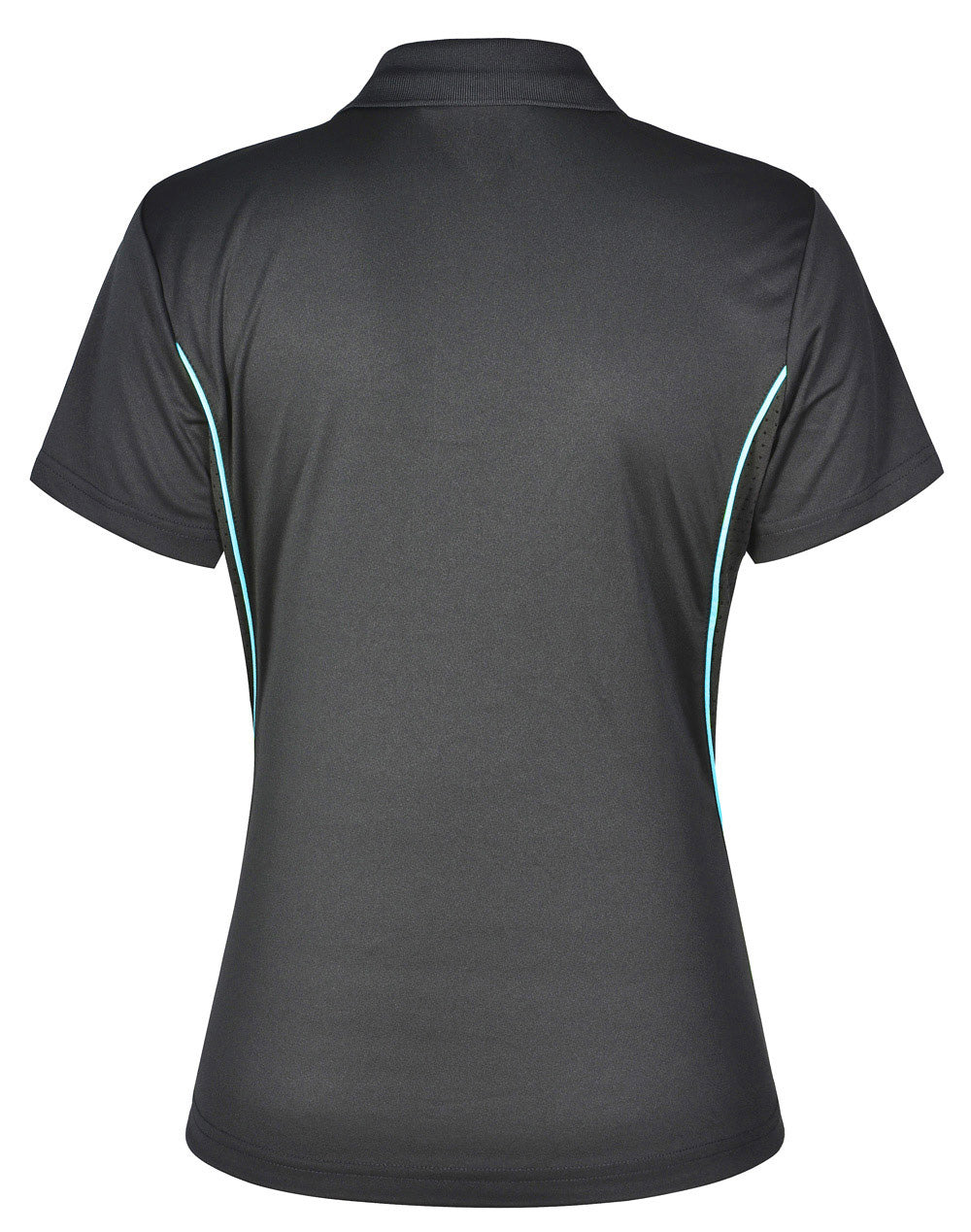 Pursuit Polo Ladies' - Charcoal Aqua Blue