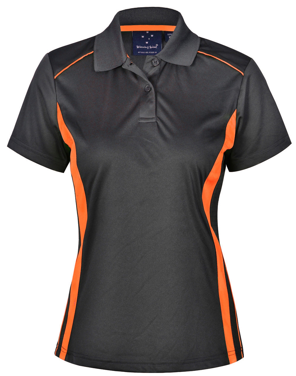Pursuit Polo Ladies' - Charcoal Fluoro Orange