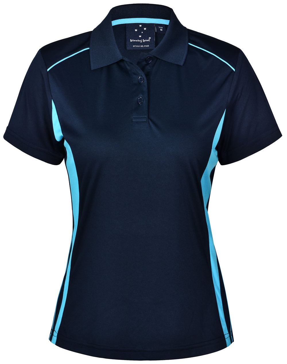 Pursuit Polo Ladies' - Navy Aqua Blue