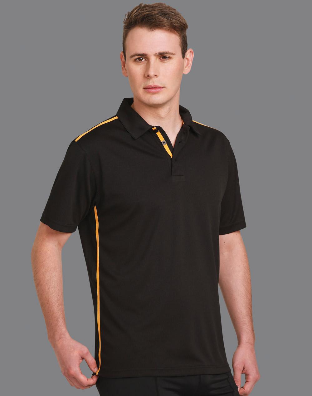 Staten Polo Shirt Men'S - Black Gold