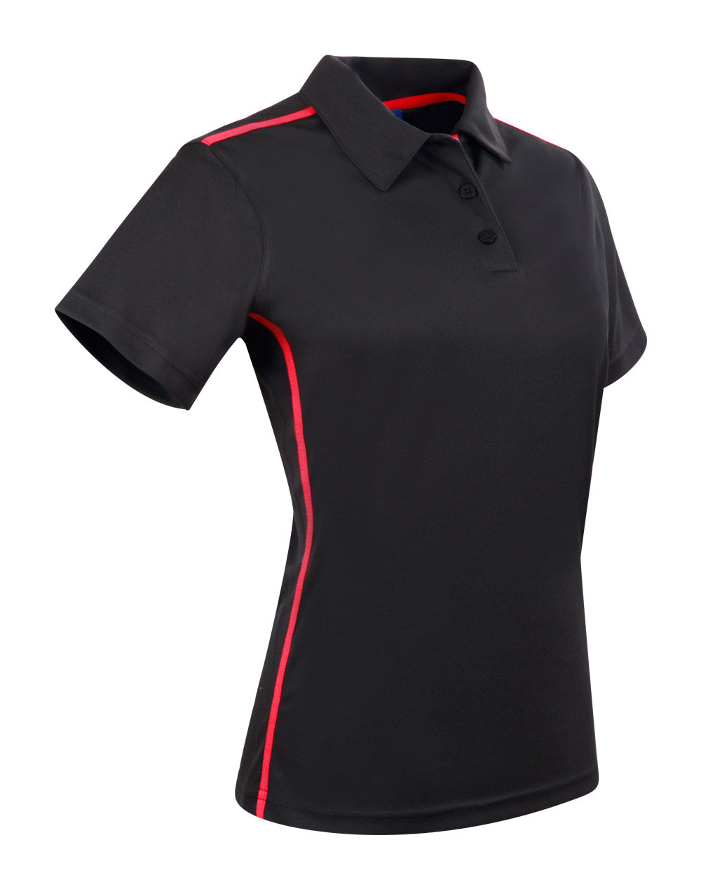 Staten Polo Shirt Ladies - Black Red