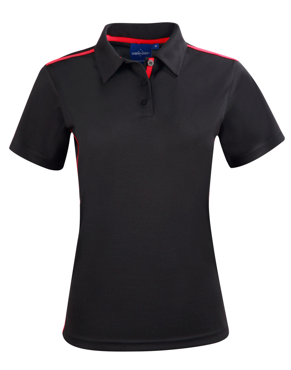 Staten Polo Shirt Ladies - Black Red