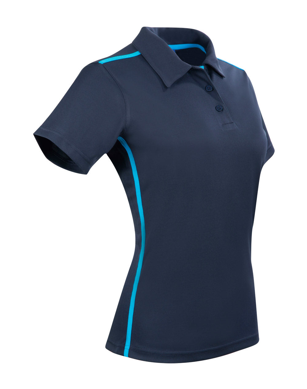Staten Polo Shirt Ladies - Navy Cyan