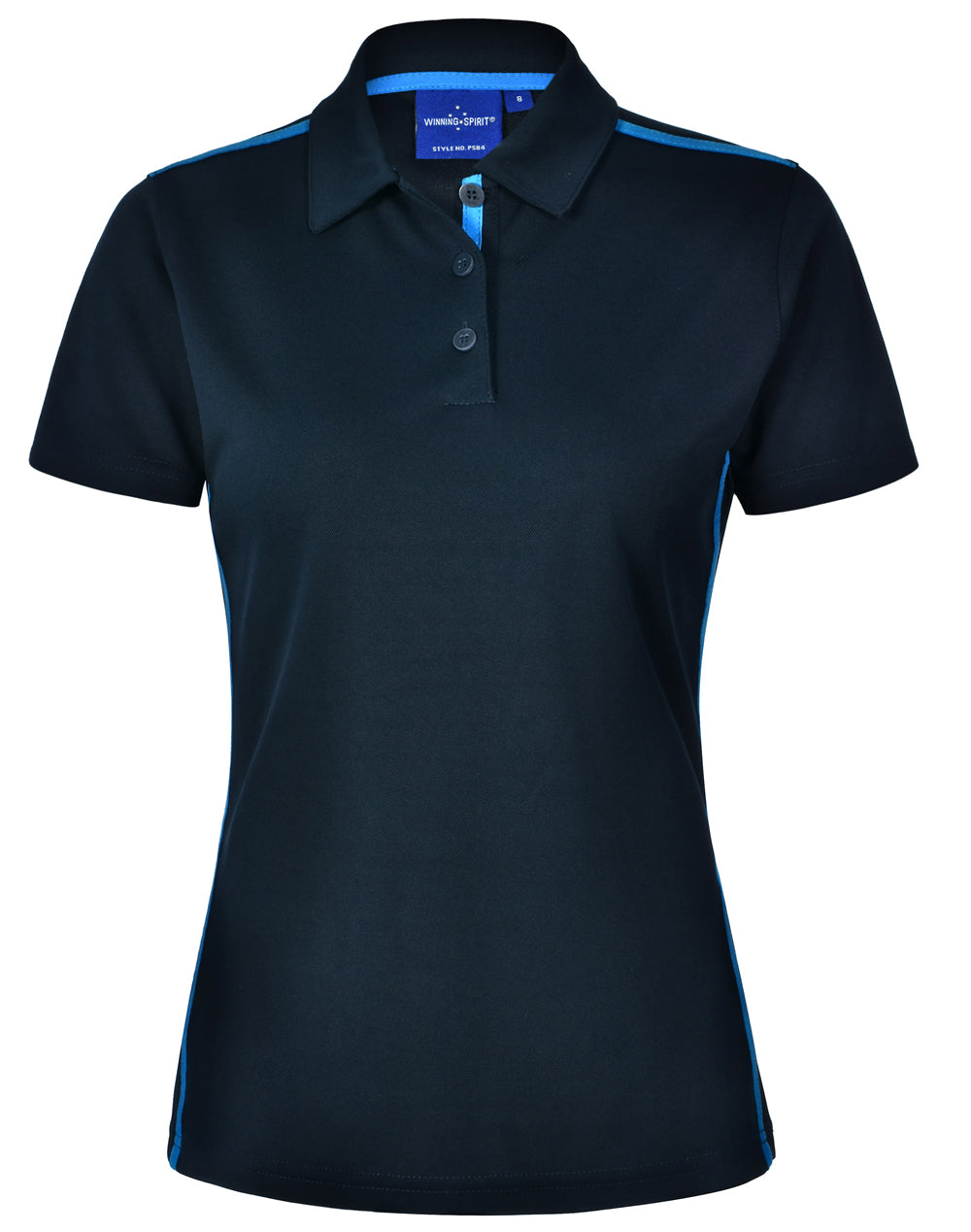Staten Polo Shirt Ladies - Navy Cyan