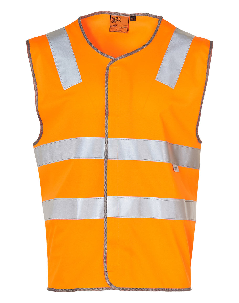 Hi-Vis Safety Vest - FluoroOrange Silver