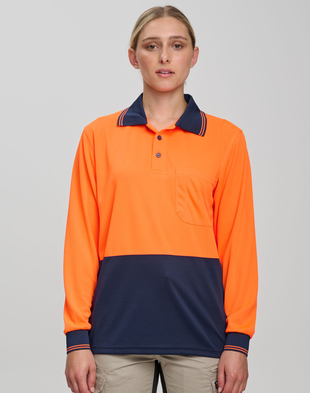 High Visibility Long Sleeve Polo