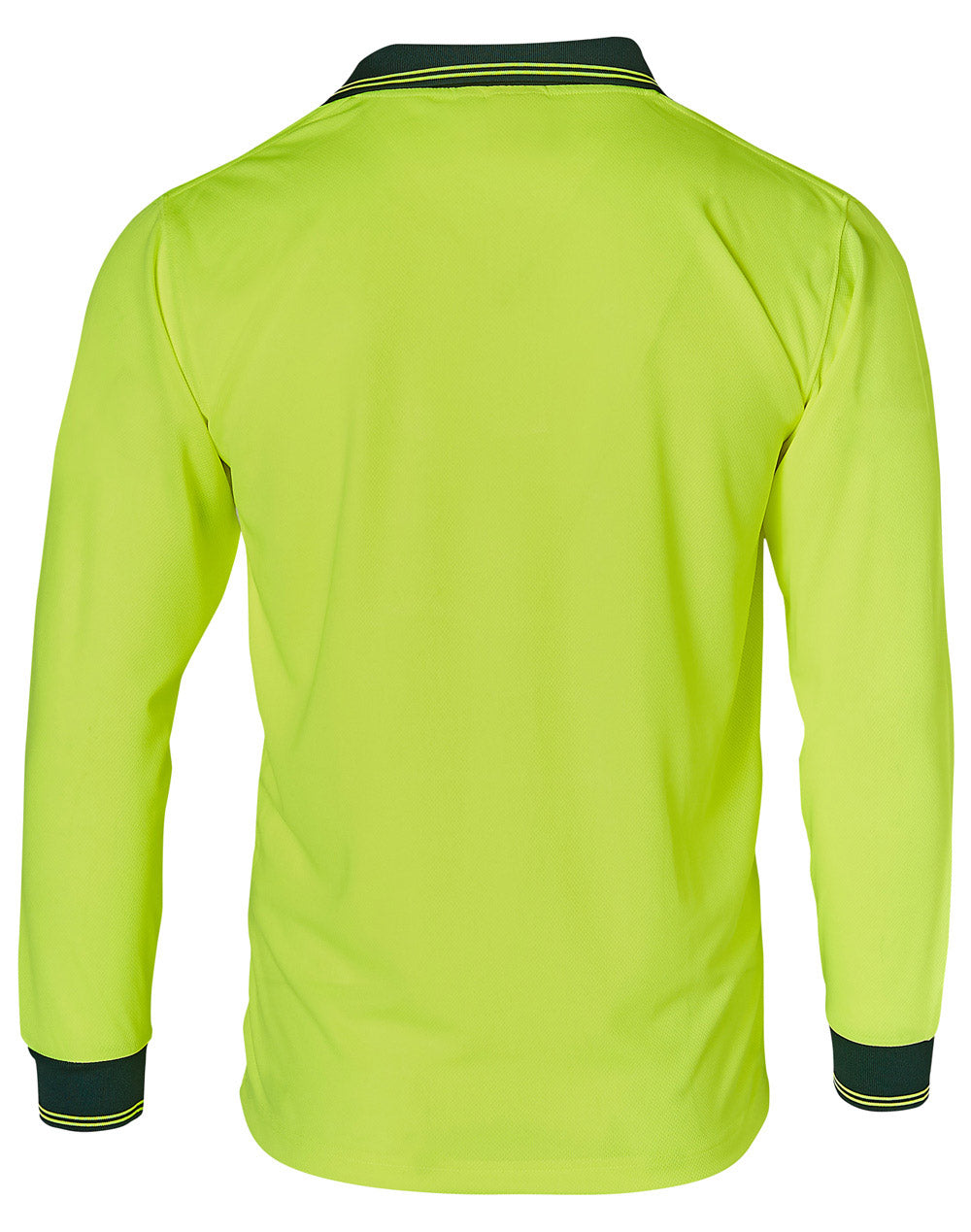 High Visibility Long Sleeve Polo - FluoroYellow Bottle
