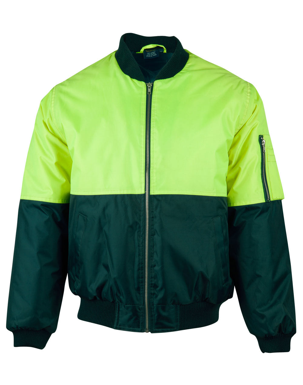 Hi-Vis Two Tone Flying Jacket - Yellow Bottle