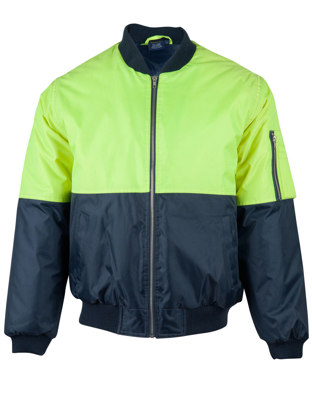 Hi-Vis Two Tone Flying Jacket - Yellow Navy