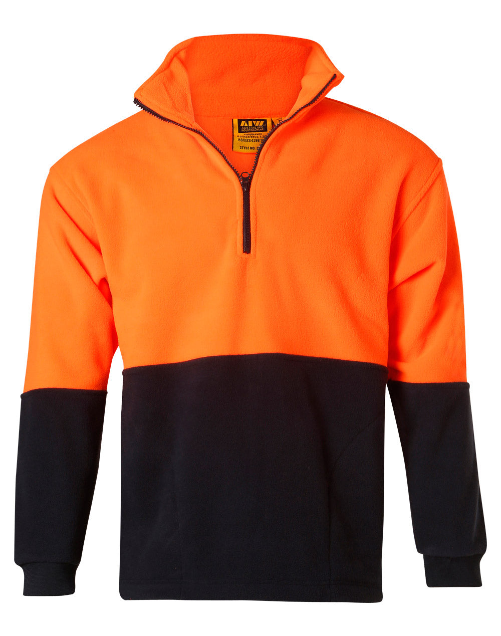 Hi-Vis 2 Tone Polar Fleece - FluoroOrange Navy