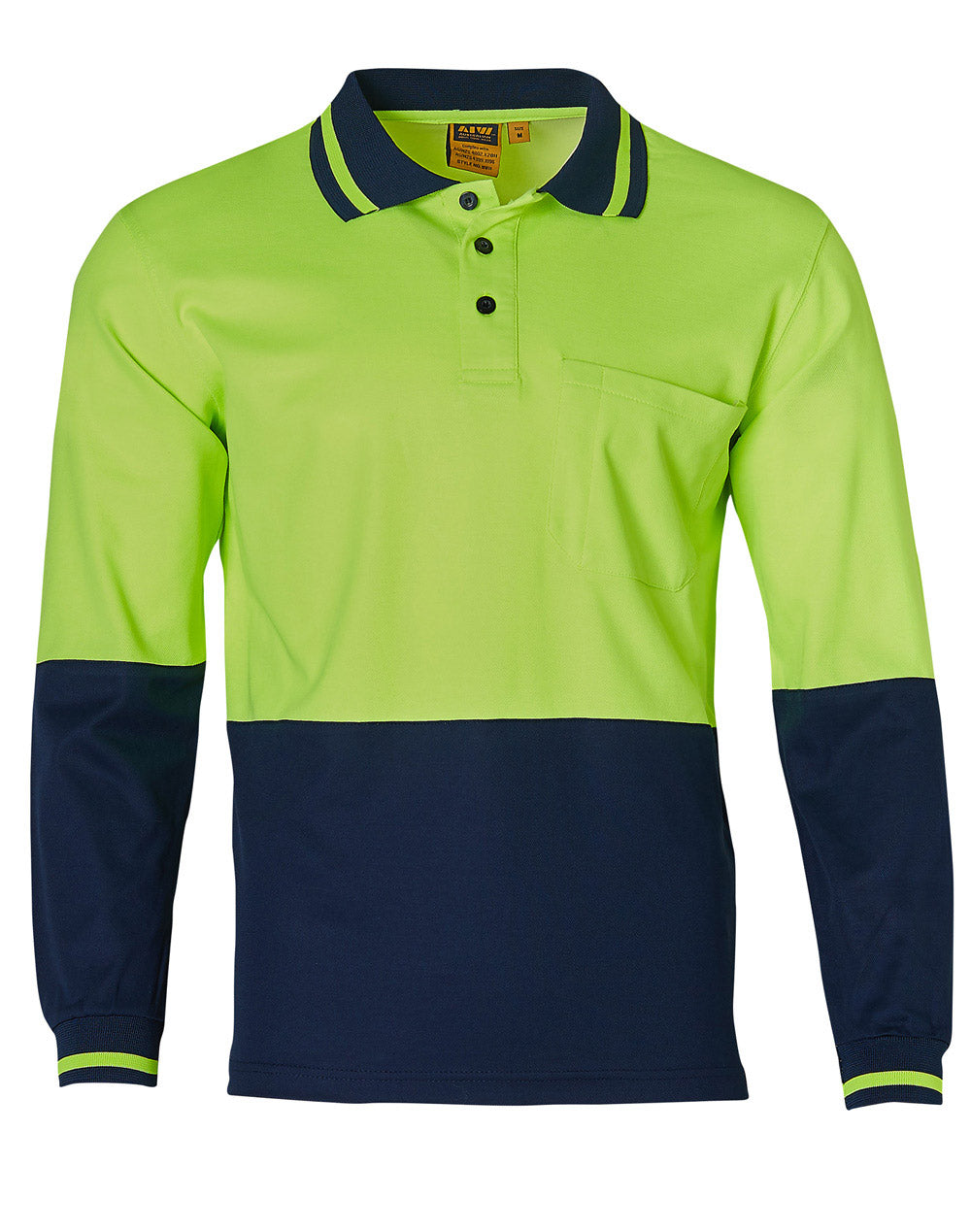 Safety Polo - FluoroYellow Navy