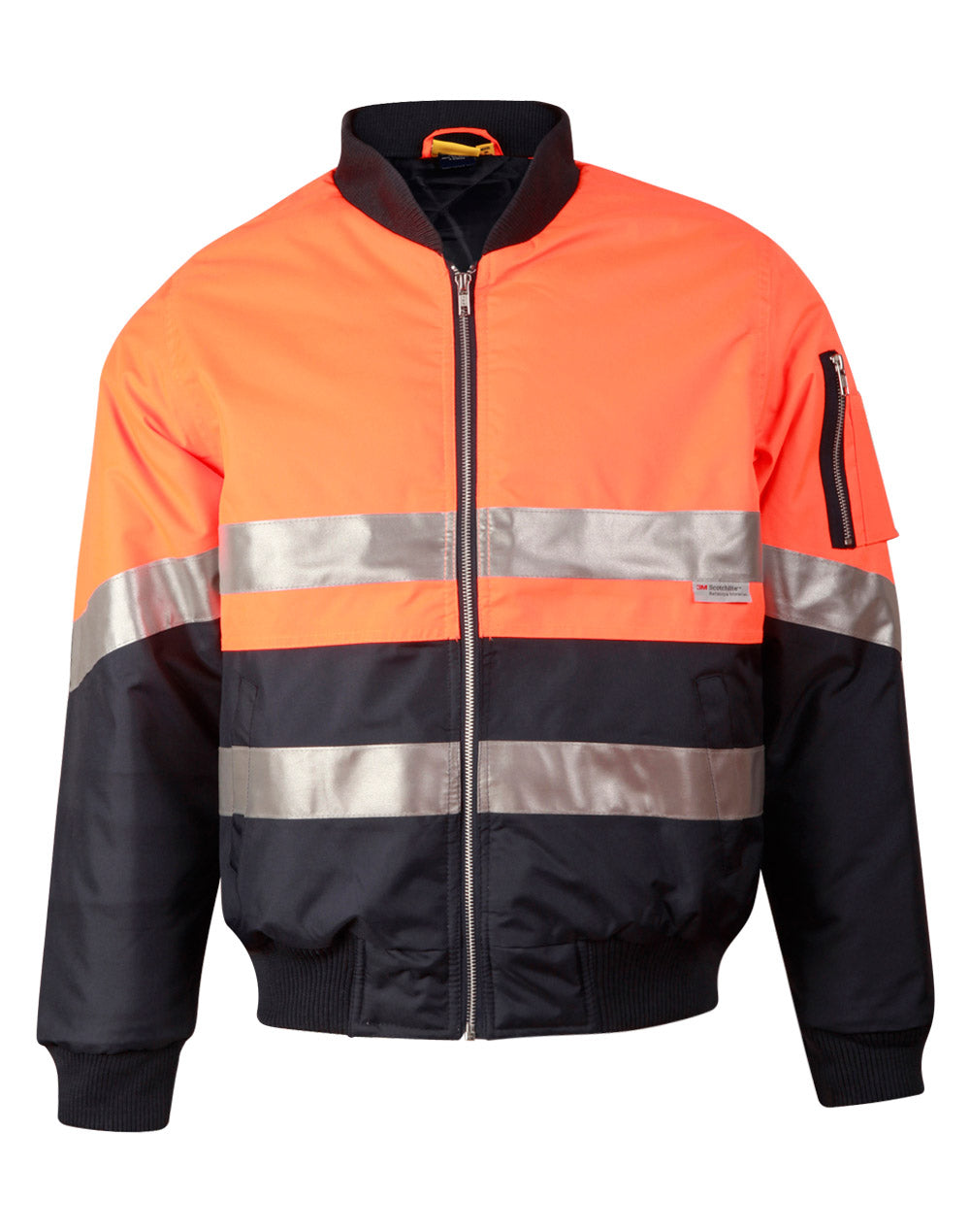 Hi-Vis Two Tone Flying Jacket - Orange Navy