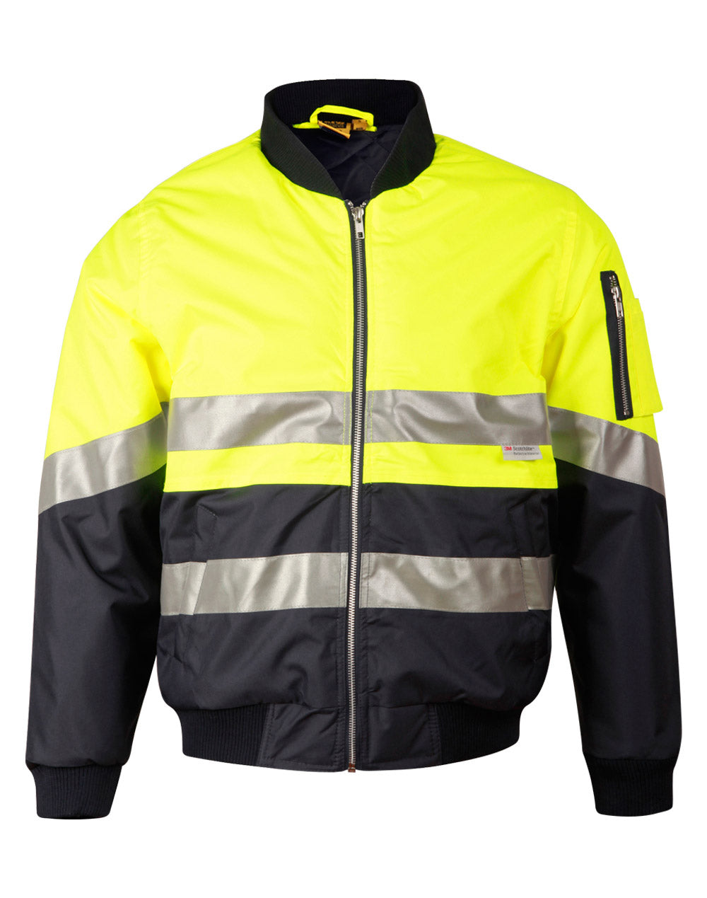 Hi-Vis Two Tone Flying Jacket - Yellow Navy
