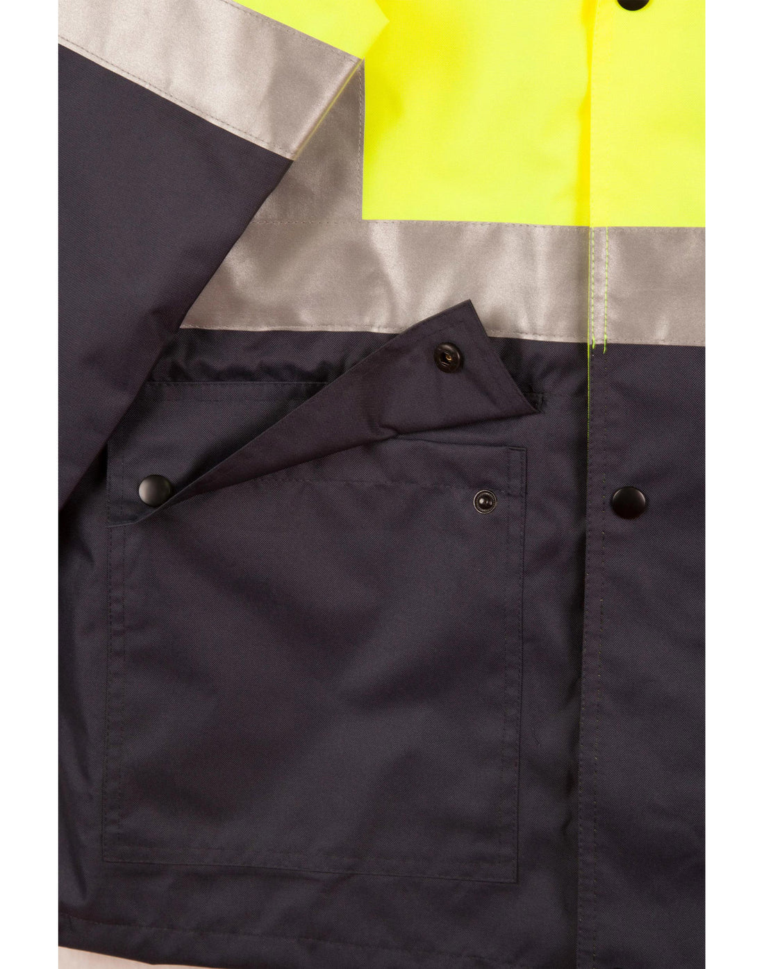 Hi-Vis Safety Jacket With Mesh Lining & 3M Tapes - Yellow Navy