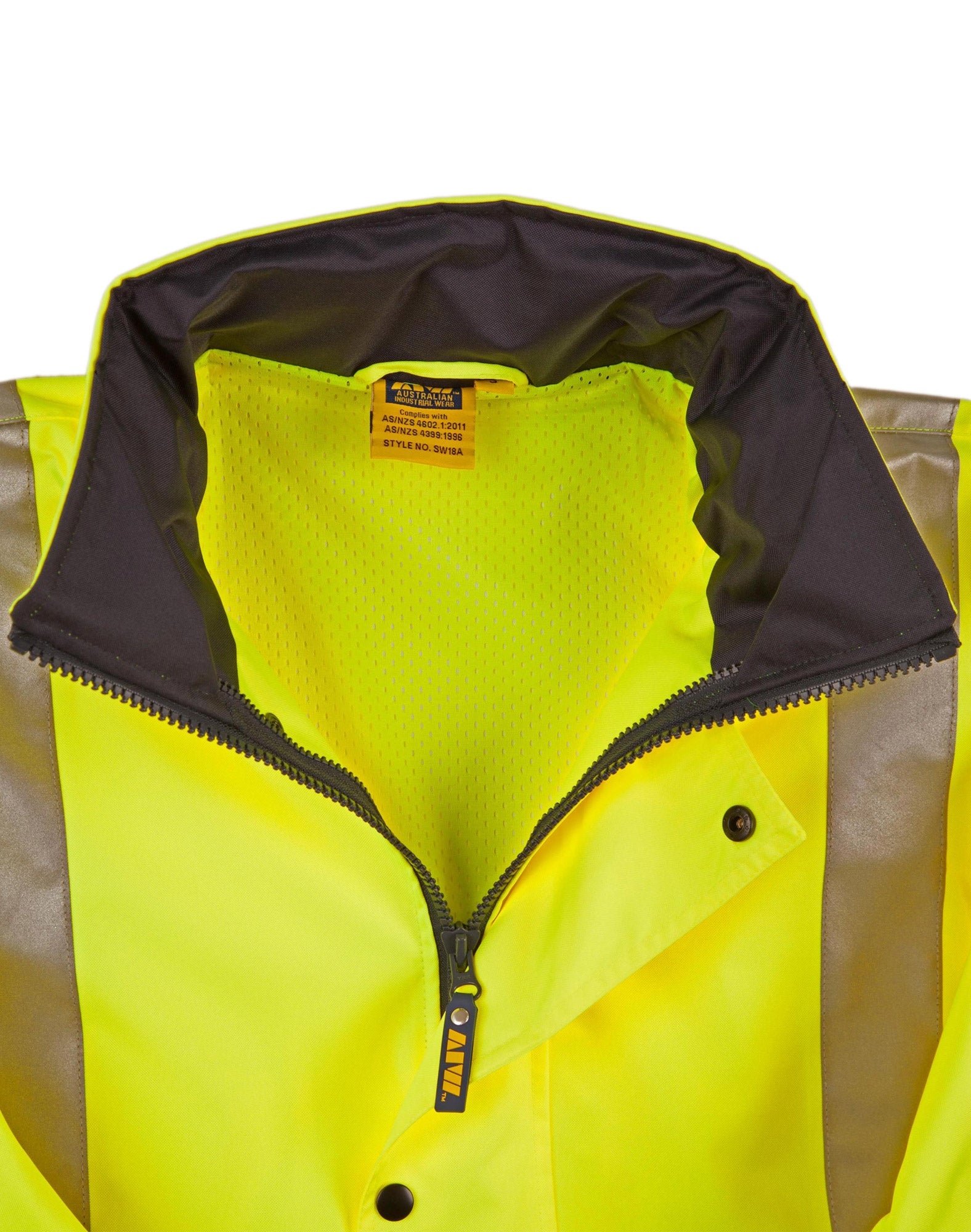 Hi-Vis Safety Jacket With Mesh Lining & 3M Tapes - Yellow Navy