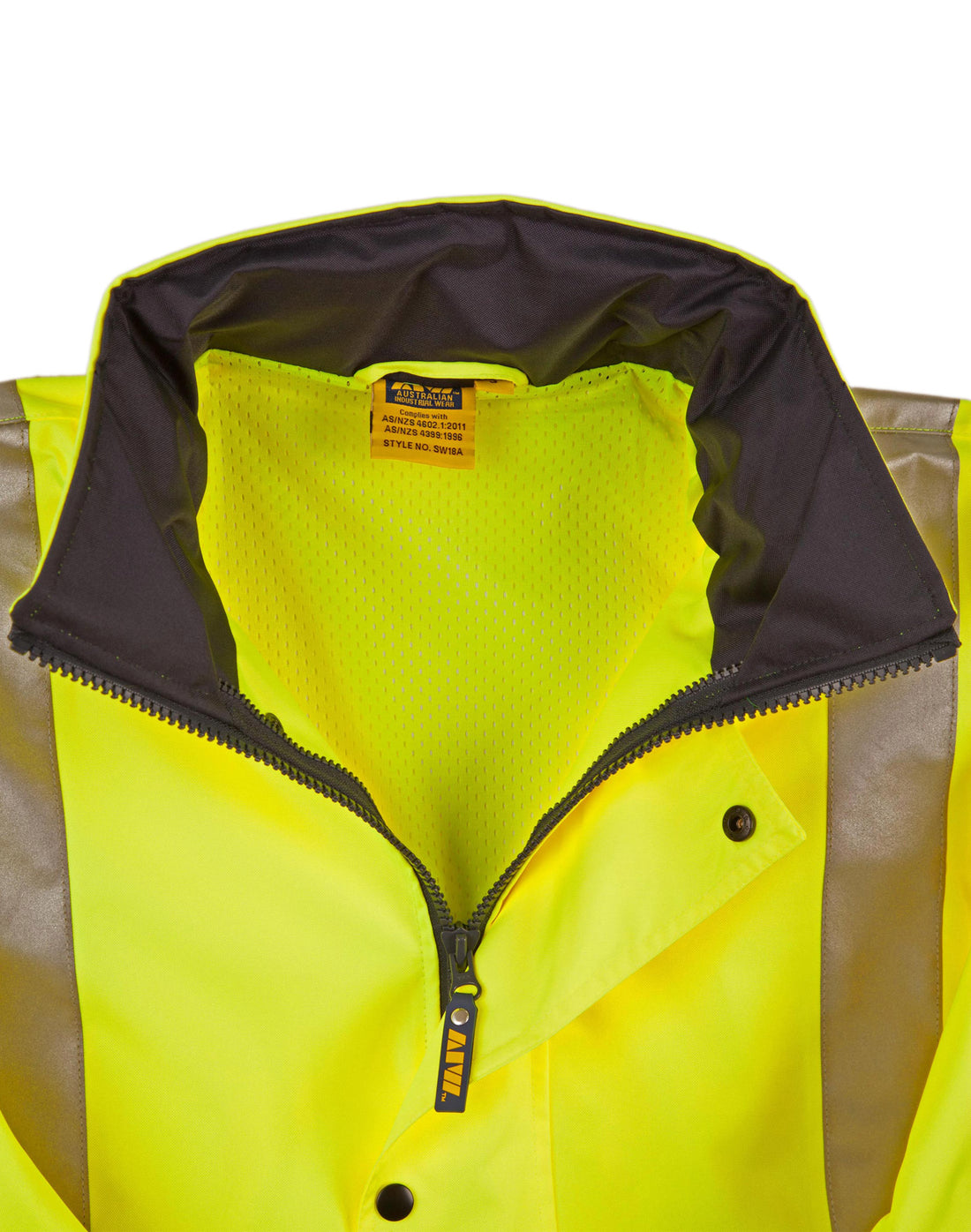 Hi-Vis Safety Jacket With Mesh Lining & 3M Tapes - Yellow Navy