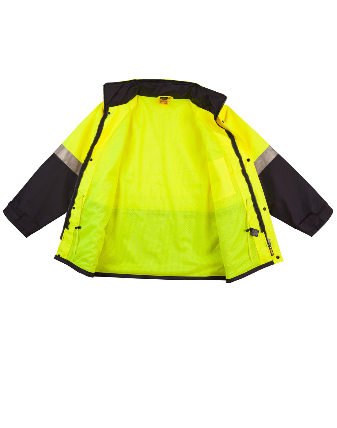 Hi-Vis Safety Jacket With Mesh Lining & 3M Tapes - Yellow Navy