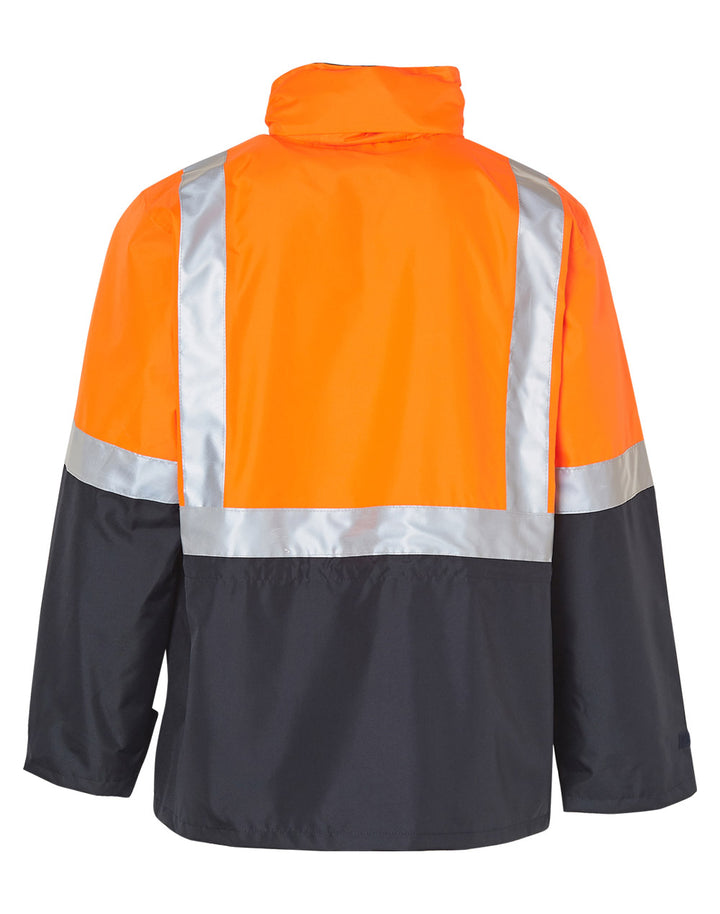 High Vis Reversible Vest And Jacket - Orange Navy