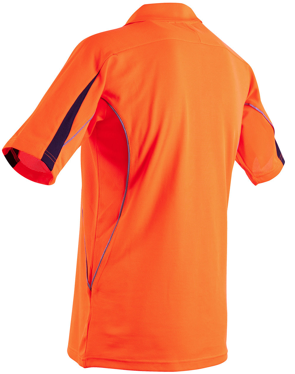 Hi-Vis Legend Short Sleeve Polo Mens' - Orange Navy