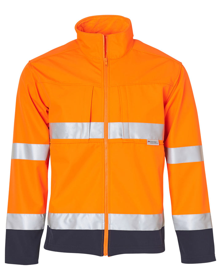Hi-Vis Safety Jacket - Orange Navy
