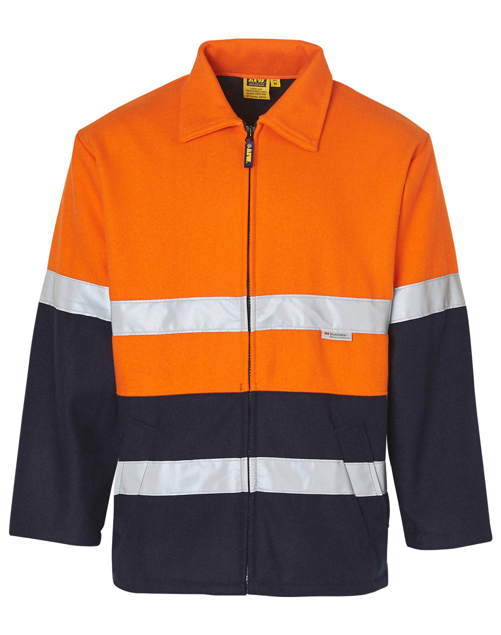 Hi-Vis Two Tone Bluey Jacket - Orange Navy