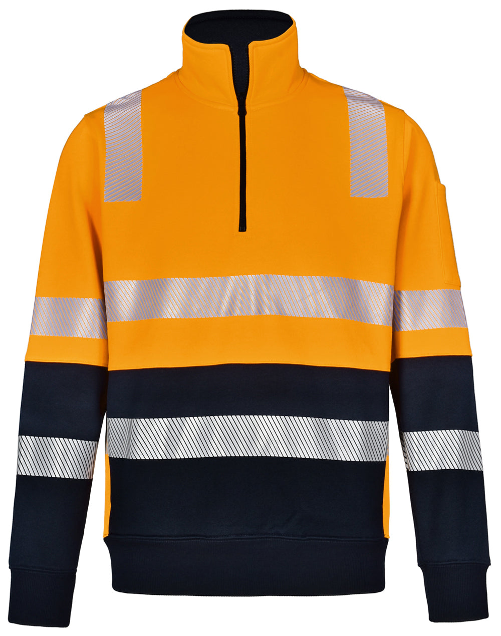 Vic Rail Hi Vis Safety Jumper- Unisex - Orange Navy