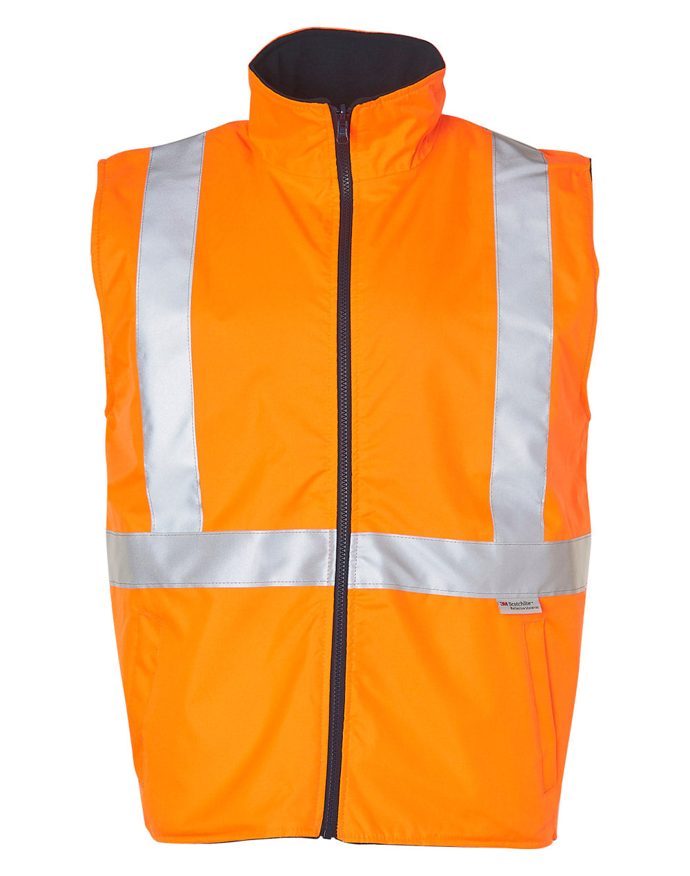 Hi-Vis Safety Vest - Orange Navy