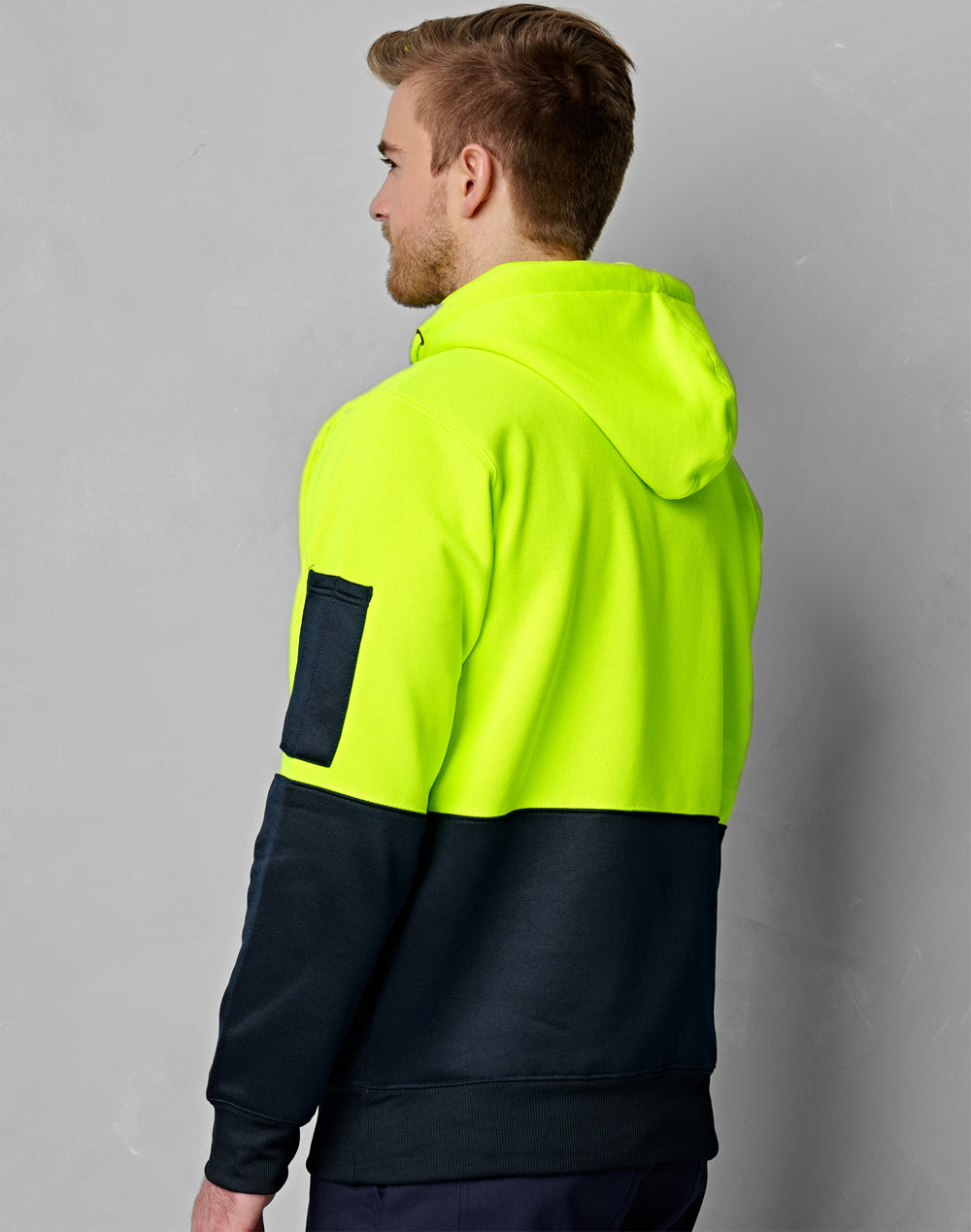 Hi-Vis Two Tone Fleecy Hoodie Unisex
