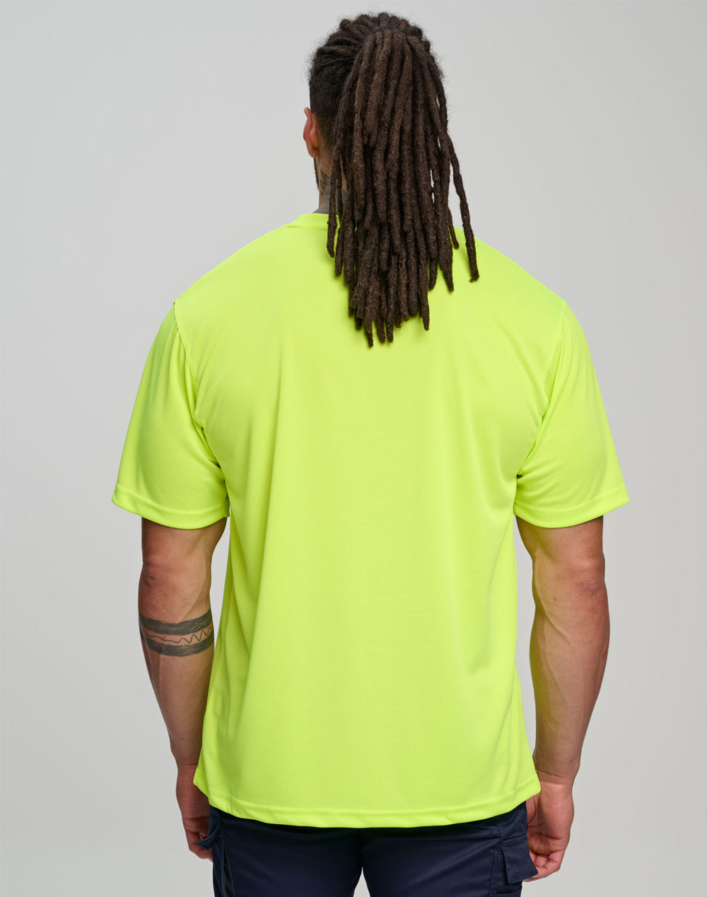 Hi-Vis Mini Waffle Safety Tee-Unisex