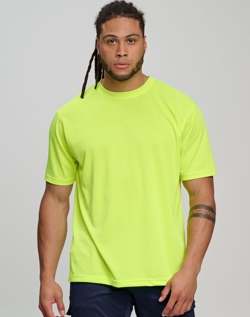 Hi-Vis Mini Waffle Safety Tee-Unisex