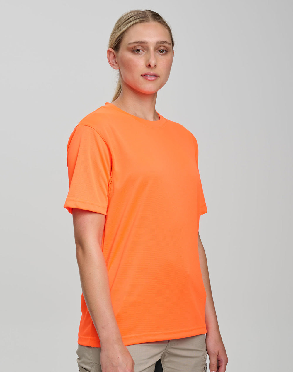 Hi-Vis Mini Waffle Safety Tee-Unisex