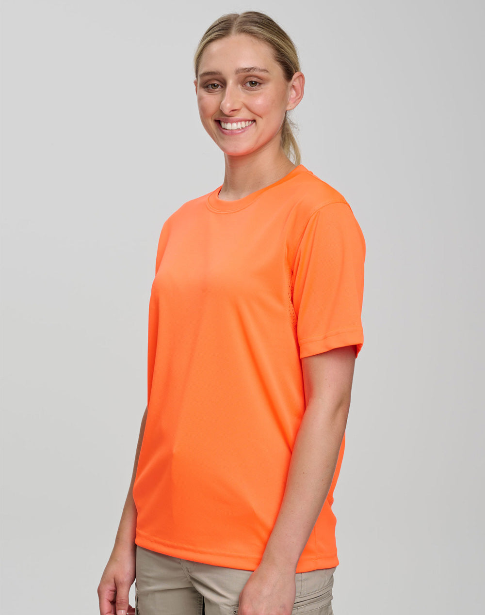 Hi-Vis Mini Waffle Safety Tee-Unisex