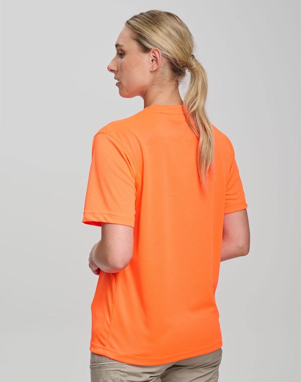 Hi-Vis Mini Waffle Safety Tee-Unisex