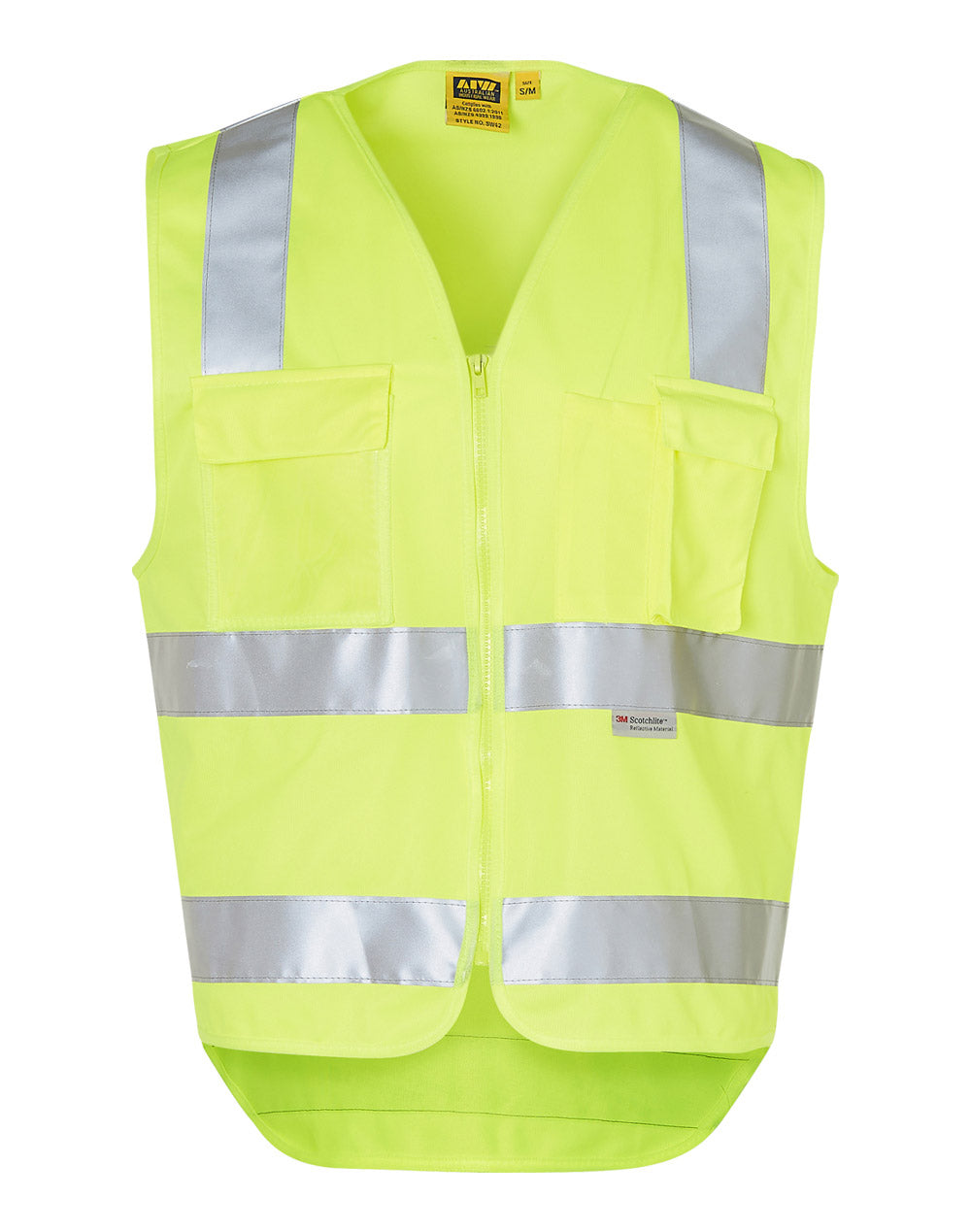Hi-Vis Safety Vest With Id Pocket & 3M Tapes - Yellow