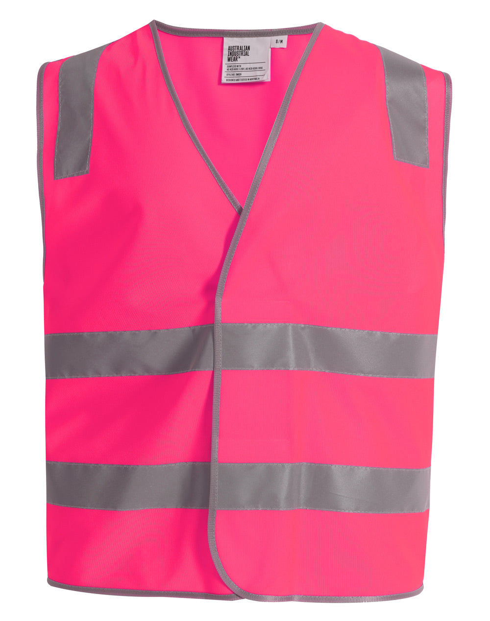 Safety Vest With Shoulder Tapes - Pink