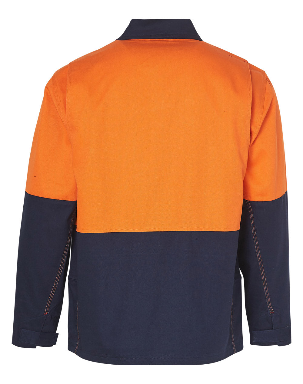 Hi-Vis Cotton Jacket - Orange Navy